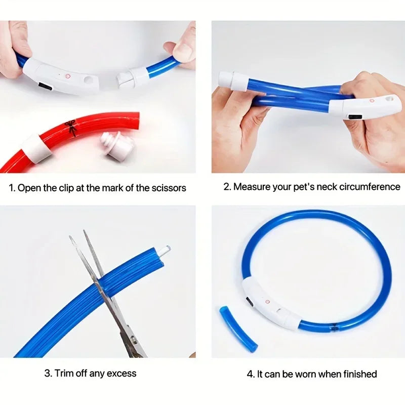 Pet dog LED light collar