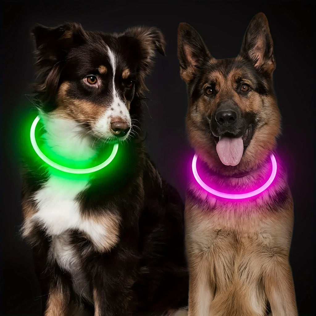 Pet dog LED light collar