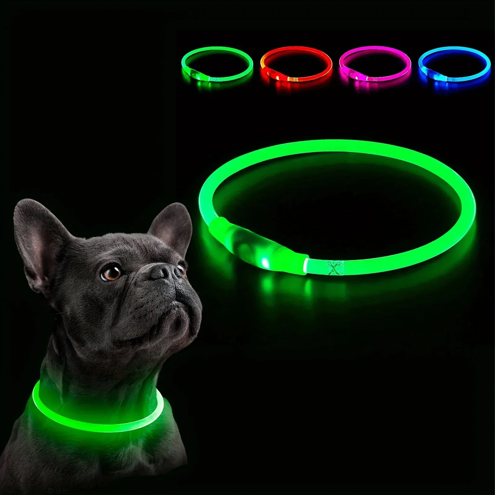 Pet dog LED light collar